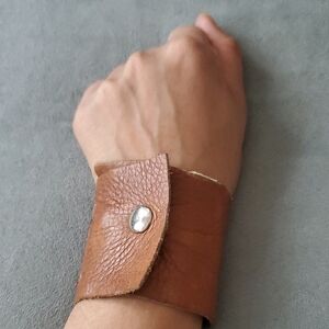Brown Leather Cuff Bracelet